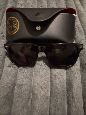 Ray-Ban Black Frame Sunglasses with Dark Lenses